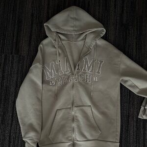 Green/Gray Miami Beach Hoodie